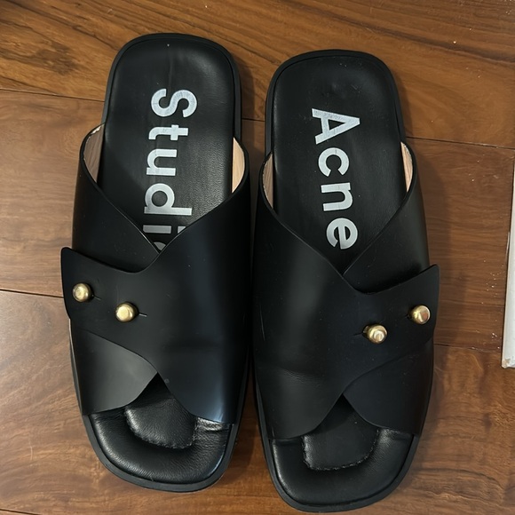 Acne studios jillay stud sandal slide leather size 39 - Picture 2 of 6